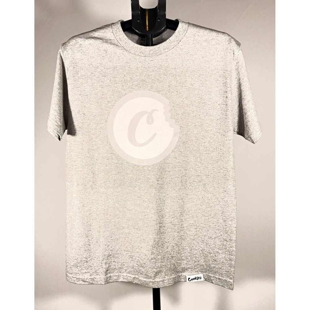 NWOT Cookies SF Mens M Gray Cotton Jersey Graphic Logo Print Crew Neck Tee
